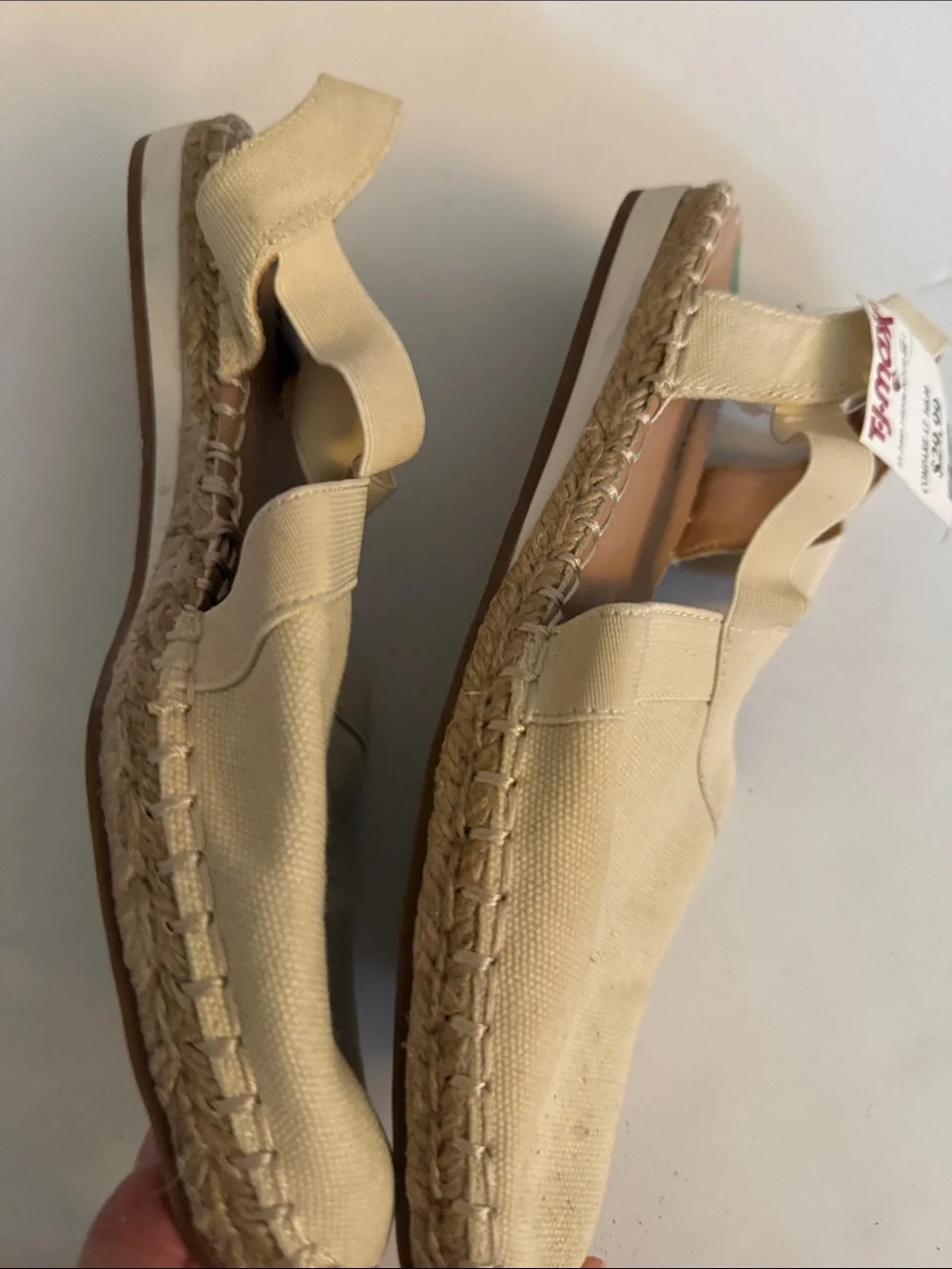 Lucky Canvas Sling Espadrilles in Cream size 8 new never worn